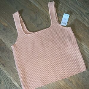 NWT Abercrombie & Fitch Cropped Knit Tank Top Sz Large